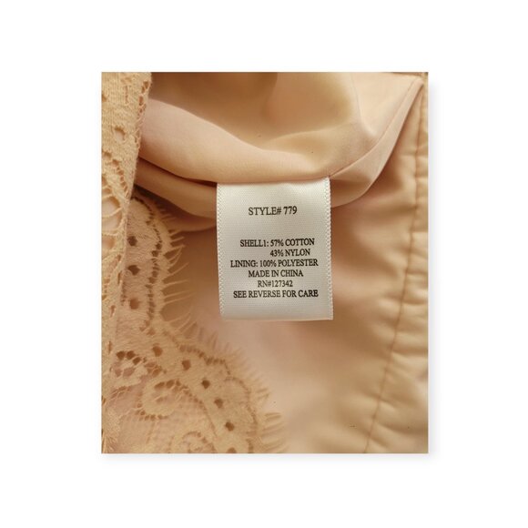 Anthropologie Beyond Vintage Blushed Lace Blouse in peach tea size L NWT - Picture 12 of 16